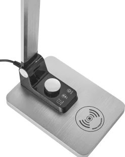 Clearance Beliani Lampada da scrivania a LED ENIF con Caricatore wireless Argento