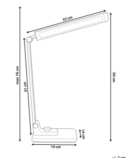 Clearance Beliani Lampada da scrivania a LED ENIF con Caricatore wireless Argento