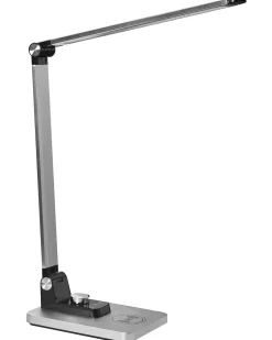 Clearance Beliani Lampada da scrivania a LED ENIF con Caricatore wireless Argento
