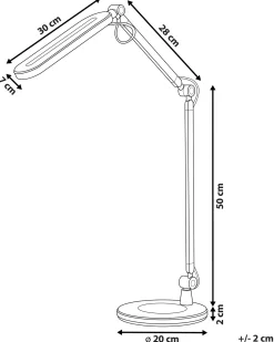 Clearance Beliani Lampada da scrivania a LED GRUS con dimmer Metallo Argento