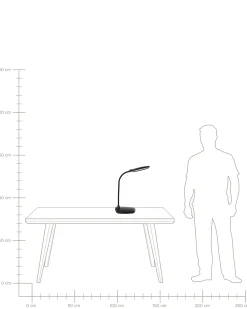 Best Beliani Lampada da scrivania a LED HYDRA con dimmer Nero