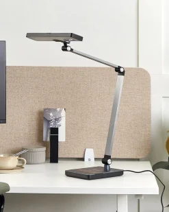 Best Beliani Lampada da scrivania a LED LACERTA con Caricatore wireless Metallo Nero