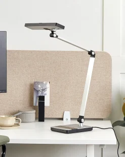Hot Beliani Lampada da scrivania a LED LACERTA con Caricatore wireless Metallo Argento