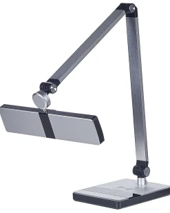 Hot Beliani Lampada da scrivania a LED LACERTA con Caricatore wireless Metallo Argento
