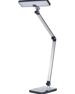 Hot Beliani Lampada da scrivania a LED LACERTA con Caricatore wireless Metallo Argento