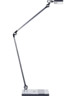 Hot Beliani Lampada da scrivania a LED LACERTA con Caricatore wireless Metallo Argento