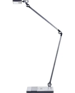 Hot Beliani Lampada da scrivania a LED LACERTA con Caricatore wireless Metallo Argento