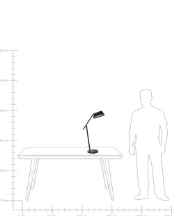 Discount Beliani Lampada da scrivania a LED LEONIS con dimmer Nero