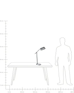 Best Beliani Lampada da scrivania a LED LEONIS con dimmer Grigio