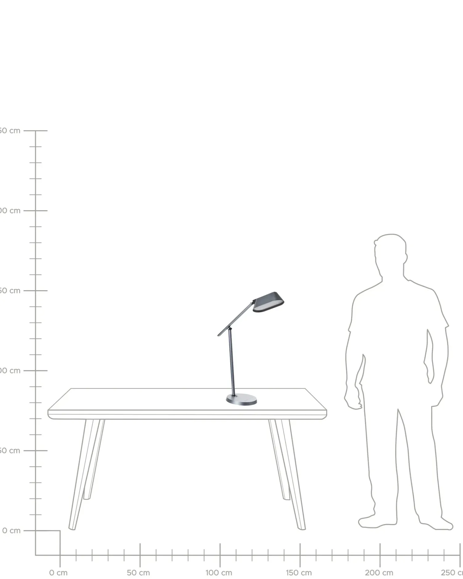 Best Beliani Lampada da scrivania a LED LEONIS con dimmer Grigio