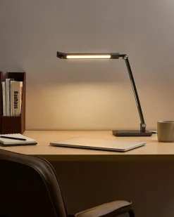 New Beliani Lampada da scrivania a LED LEPUS con sensore di movimento scuro Grigio