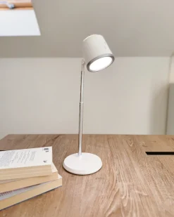 Online Beliani Lampada da scrivania a LED LIBRA con dimmer Bianco