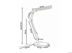 New Beliani Lampada da scrivania a LED PEGASI con dimmer Argento Bianco Argento