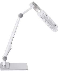 New Beliani Lampada da scrivania a LED PEGASI con dimmer Argento Bianco Argento
