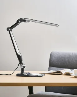 Best Beliani Lampada da scrivania a LED PEGASI con dimmer Nero Argento Nero