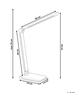 Beliani Lampada da scrivania a LED PICTOR con dimmer Argento
