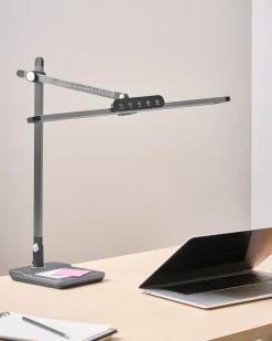 Online Beliani Lampada da scrivania a LED SERPENS con dimmer Grigio