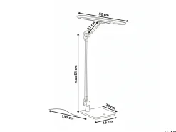 Outlet Beliani Lampada da scrivania a LED SERPENS con dimmer Argento Argento Nero