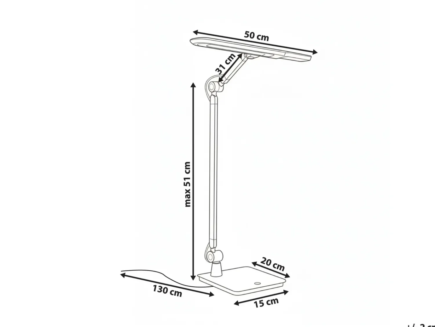 Outlet Beliani Lampada da scrivania a LED SERPENS con dimmer Argento Argento Nero