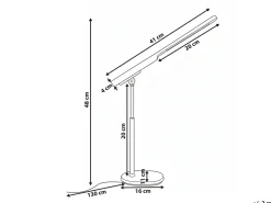 Online Beliani Lampada da scrivania a LED TUCANA con dimmer Nero