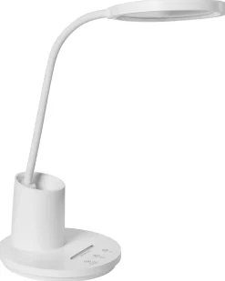 Beliani Lampada da scrivania a LED VELA con dimmer Bianco