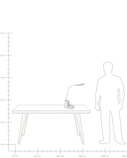Beliani Lampada da scrivania a LED VELA con dimmer Bianco