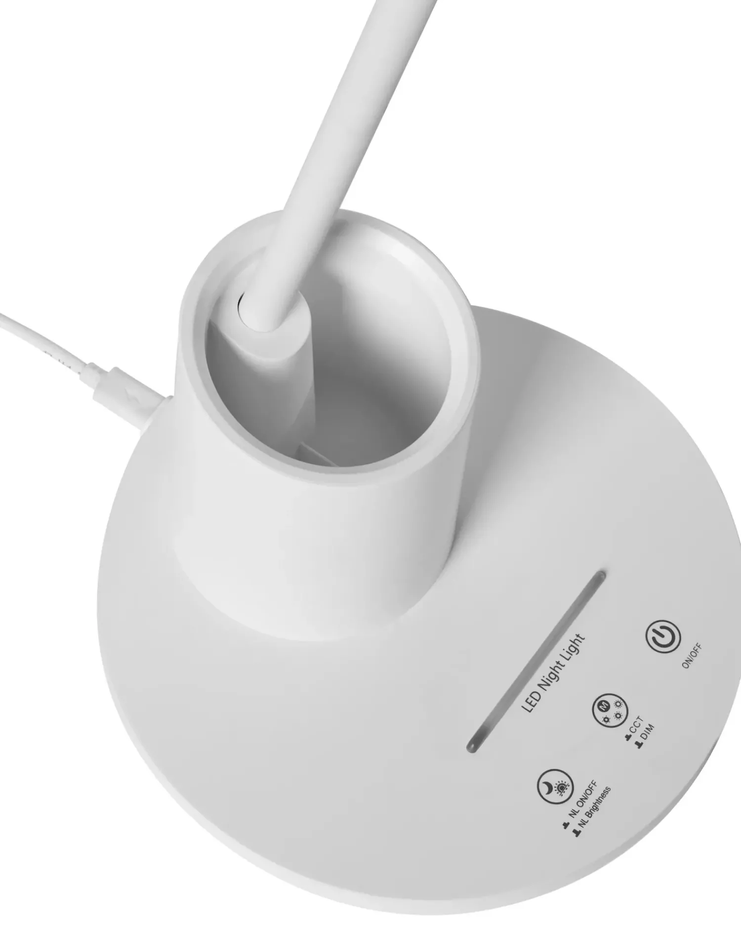 Beliani Lampada da scrivania a LED VELA con dimmer Bianco