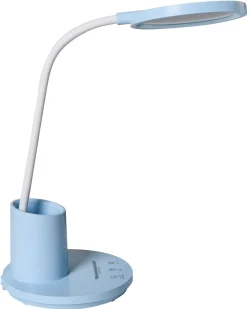 Sale Beliani Lampada da scrivania a LED VELA con dimmer Blu Bianco Blu