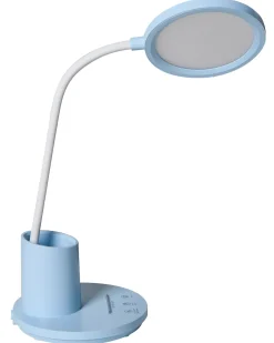 Sale Beliani Lampada da scrivania a LED VELA con dimmer Blu Bianco Blu