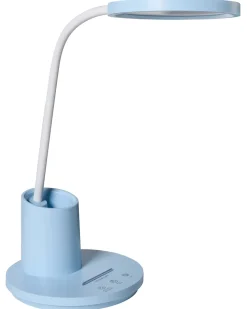 Sale Beliani Lampada da scrivania a LED VELA con dimmer Blu Bianco Blu