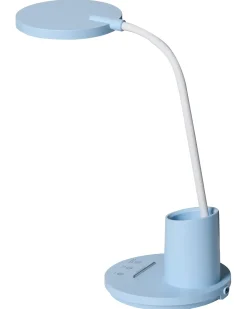 Sale Beliani Lampada da scrivania a LED VELA con dimmer Blu Bianco Blu