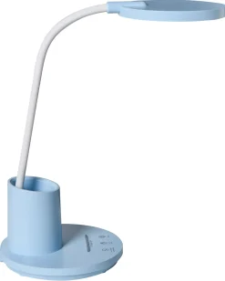 Sale Beliani Lampada da scrivania a LED VELA con dimmer Blu Bianco Blu