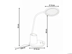 Hot Beliani Lampada da scrivania a LED VELA con dimmer chiaro Beige
