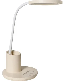Hot Beliani Lampada da scrivania a LED VELA con dimmer chiaro Beige