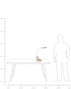 Hot Beliani Lampada da scrivania a LED VELA con dimmer chiaro Beige