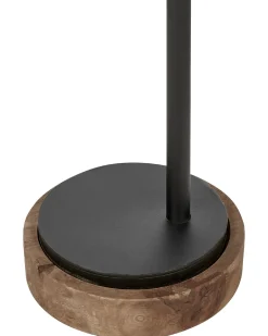 New Beliani Lampada da scrivania KOLAR Legno di mango Marrone scuro Marrone Nero