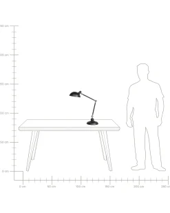 New Beliani Lampada da scrivania MERAMEC Regolabile Metallo Nero Argento Nero
