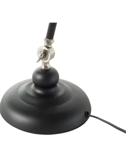 New Beliani Lampada da scrivania MERAMEC Regolabile Metallo Nero Argento Nero