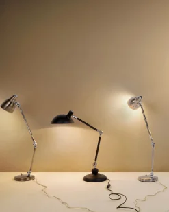 New Beliani Lampada da scrivania MERAMEC Regolabile Metallo Nero Argento Nero