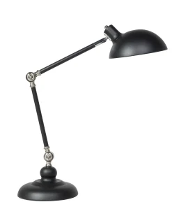 New Beliani Lampada da scrivania MERAMEC Regolabile Metallo Nero Argento Nero