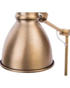 Hot Beliani Lampada da scrivania MONSAN Regolabile Metallo Ottone Bianco Ottone