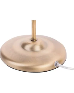 Hot Beliani Lampada da scrivania MONSAN Regolabile Metallo Ottone Bianco Ottone