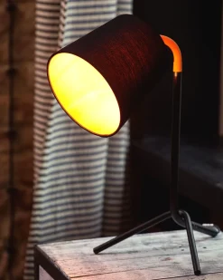 Sale Beliani Lampada da scrivania MOOKI Regolabile Metallo Nero Arancione Nero