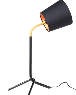 Sale Beliani Lampada da scrivania MOOKI Regolabile Metallo Nero Arancione Nero
