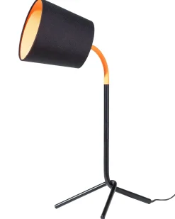 Sale Beliani Lampada da scrivania MOOKI Regolabile Metallo Nero Arancione Nero