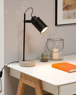 Hot Beliani Lampada da scrivania MUNDAKA Regolabile Metallo Nero Grigio Nero