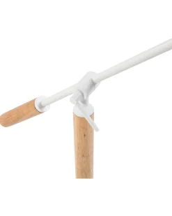 Hot Beliani Lampada da scrivania PECKOS Regolabile Metallo Bianco Bianco Marrone