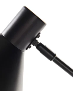 Beliani Lampada da scrivania PINKEEN Metallo Nero Nero Oro