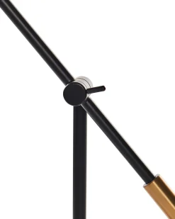 Beliani Lampada da scrivania PINKEEN Metallo Nero Nero Oro