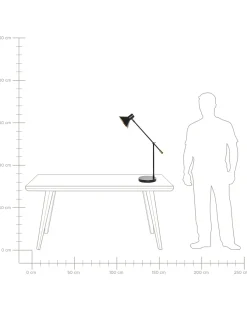 Beliani Lampada da scrivania PINKEEN Metallo Nero Nero Oro